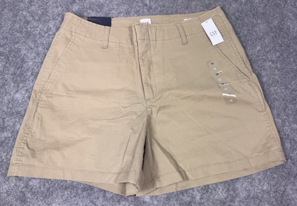 GAP Women's 5” Inch Downtown Khaki Shorts Size 12 Cotton/Spandex NWT